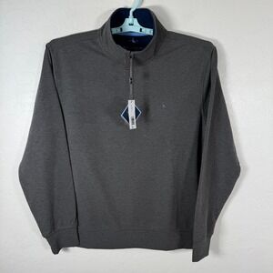 Tailorbyrd Sweater Mens Medium Gray 1/4 Zip‎ Pullover Heather Casual New